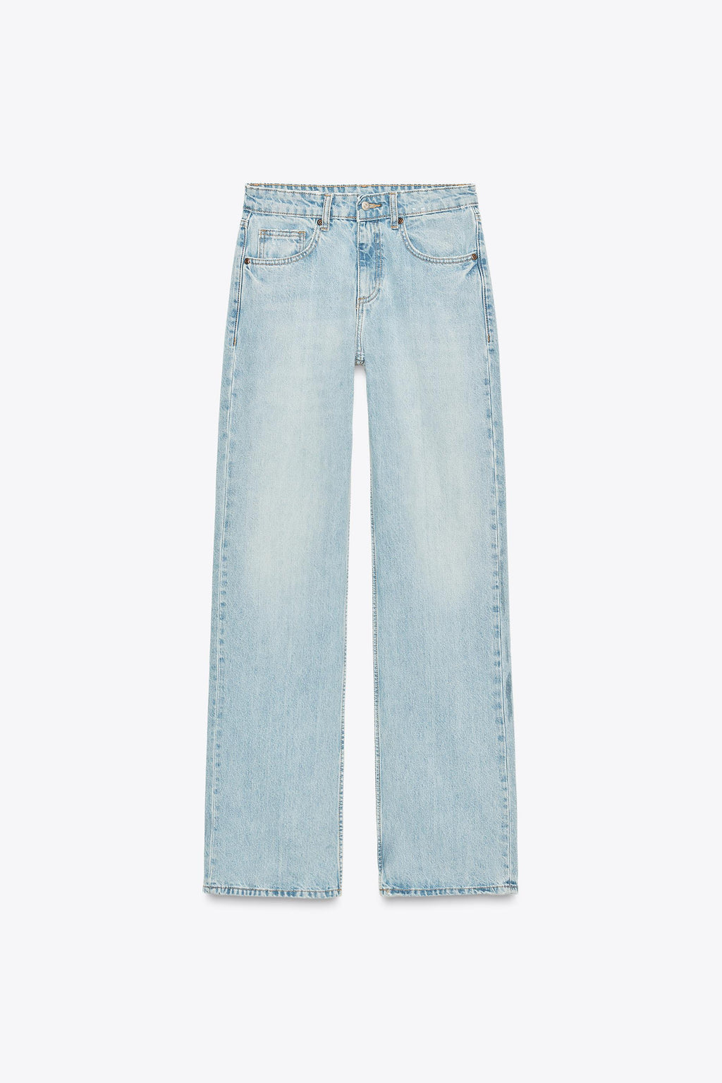 TRF Mid-Rise Wide Leg Jeans – Light Blue