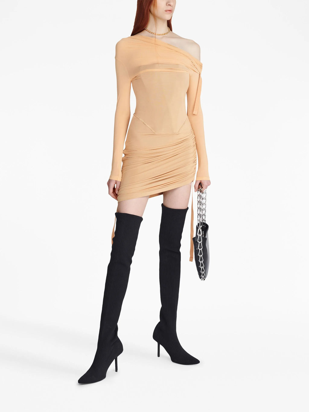 Dion Lee Off-Shoulder Gathered Minidress