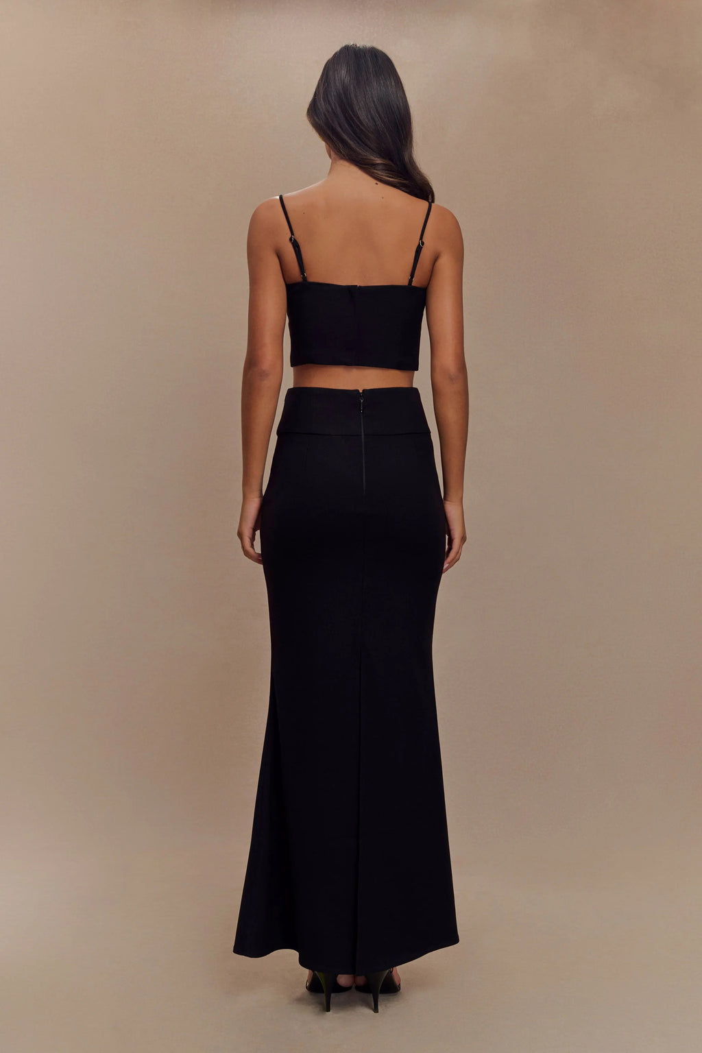 Grace Suiting Maxi Skirt – Black