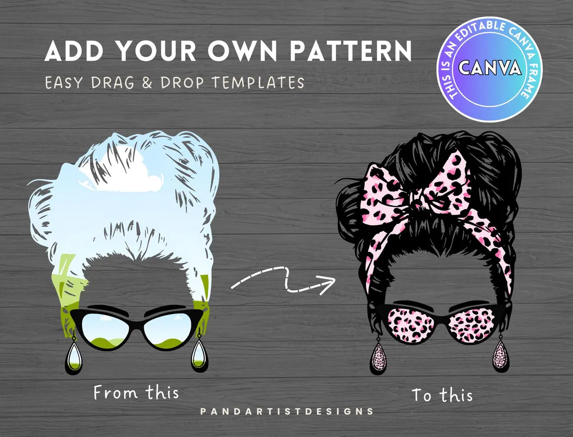 Canva Frames Mega Bundle | 8500+ Editable Canva Templates | Add Your Own Pattern | Alphabet & Design Elements