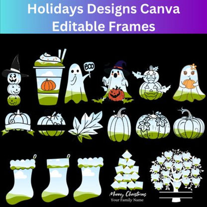 Gleam Label Canva Editable Frames & Alphabets | 5000+ Canva Templates | Tumbler & Bootleg Designs | Add Your Own Pattern | Lifetime Access