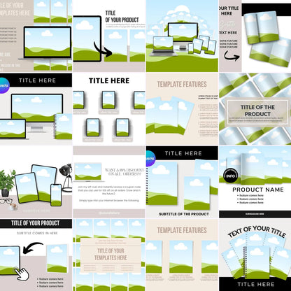 250+ Canva Device Mockups | Laptop, Phone, iPad & Desktop Templates | Editable Drag & Drop Canva Mockup Bundle | Digital Download