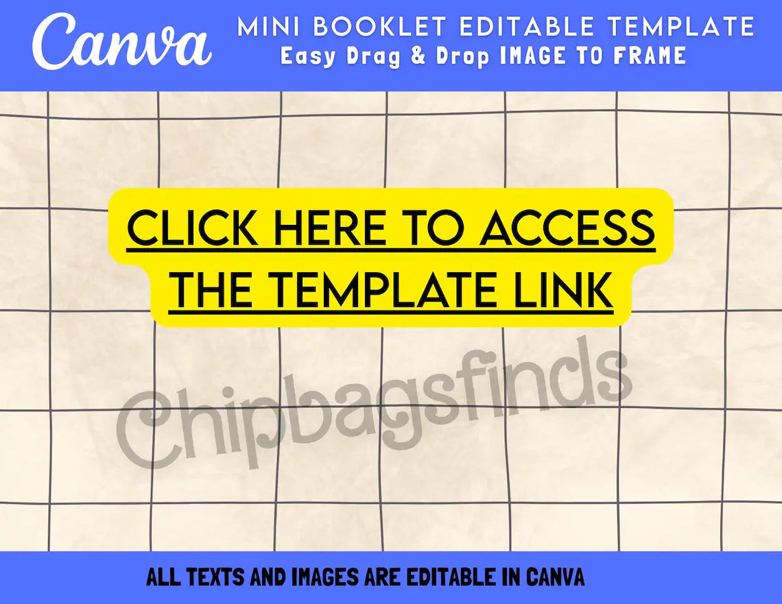 Mini Booklet Canva Template | Easy Drag & Drop Editable Booklet | Small Foldable Book Template | Canva Digital Download