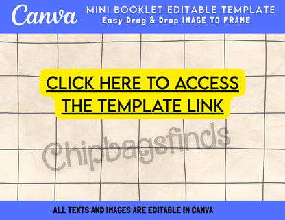 Mini Booklet Canva Template | Easy Drag & Drop Editable Booklet | Small Foldable Book Template | Canva Digital Download