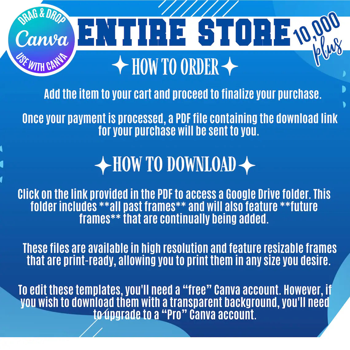 10,000+ Canva Frames Mega Bundle – All Access Lifetime | Editable Templates | Drag & Drop Canva Elements | Digital Download