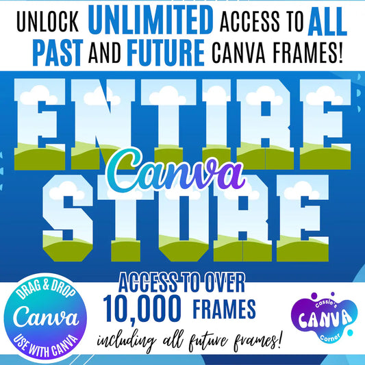10,000+ Canva Frames Mega Bundle – All Access Lifetime | Editable Templates | Drag & Drop Canva Elements | Digital Download