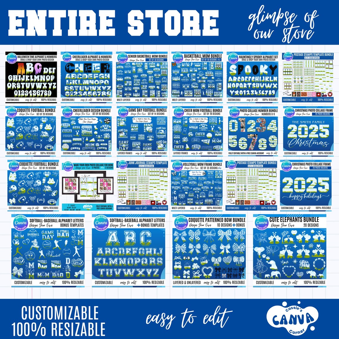 10,000+ Canva Frames Mega Bundle – All Access Lifetime | Editable Templates | Drag & Drop Canva Elements | Digital Download