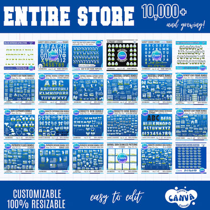 10,000+ Canva Frames Mega Bundle – All Access Lifetime | Editable Templates | Drag & Drop Canva Elements | Digital Download