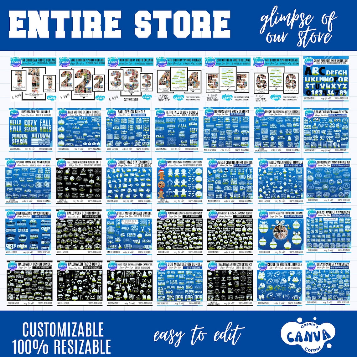 10,000+ Canva Frames Mega Bundle – All Access Lifetime | Editable Templates | Drag & Drop Canva Elements | Digital Download