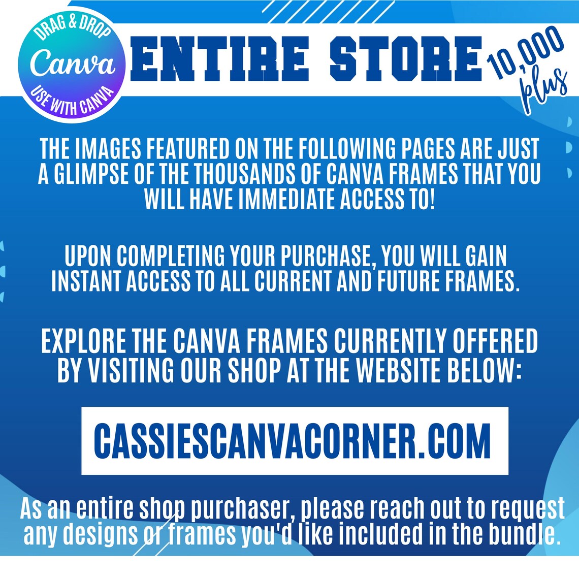 10,000+ Canva Frames Mega Bundle – All Access Lifetime | Editable Templates | Drag & Drop Canva Elements | Digital Download