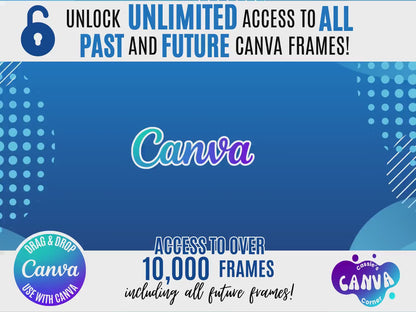 10,000+ Canva Frames Mega Bundle – All Access Lifetime | Editable Templates | Drag & Drop Canva Elements | Digital Download